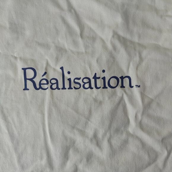 Realisation Shopping Tote Bag‎ White Top Handle Preppy Designer - Picture 2 of 4